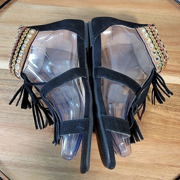 Esmara by Heidi Klum Fringe cage Sandals Vegan Boho Size 5.5 - Picture 10 of 14